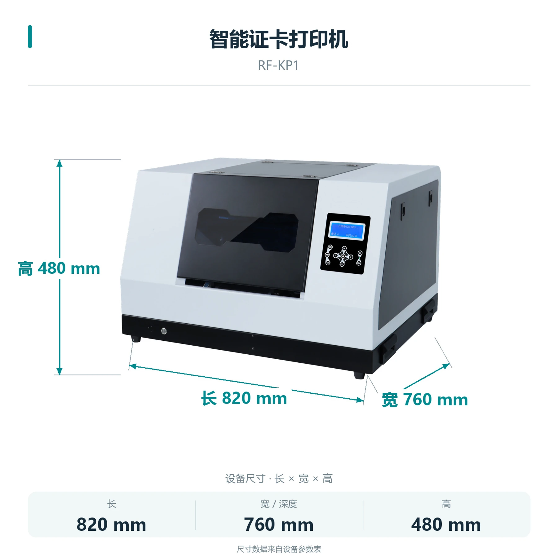 Machine dimensions