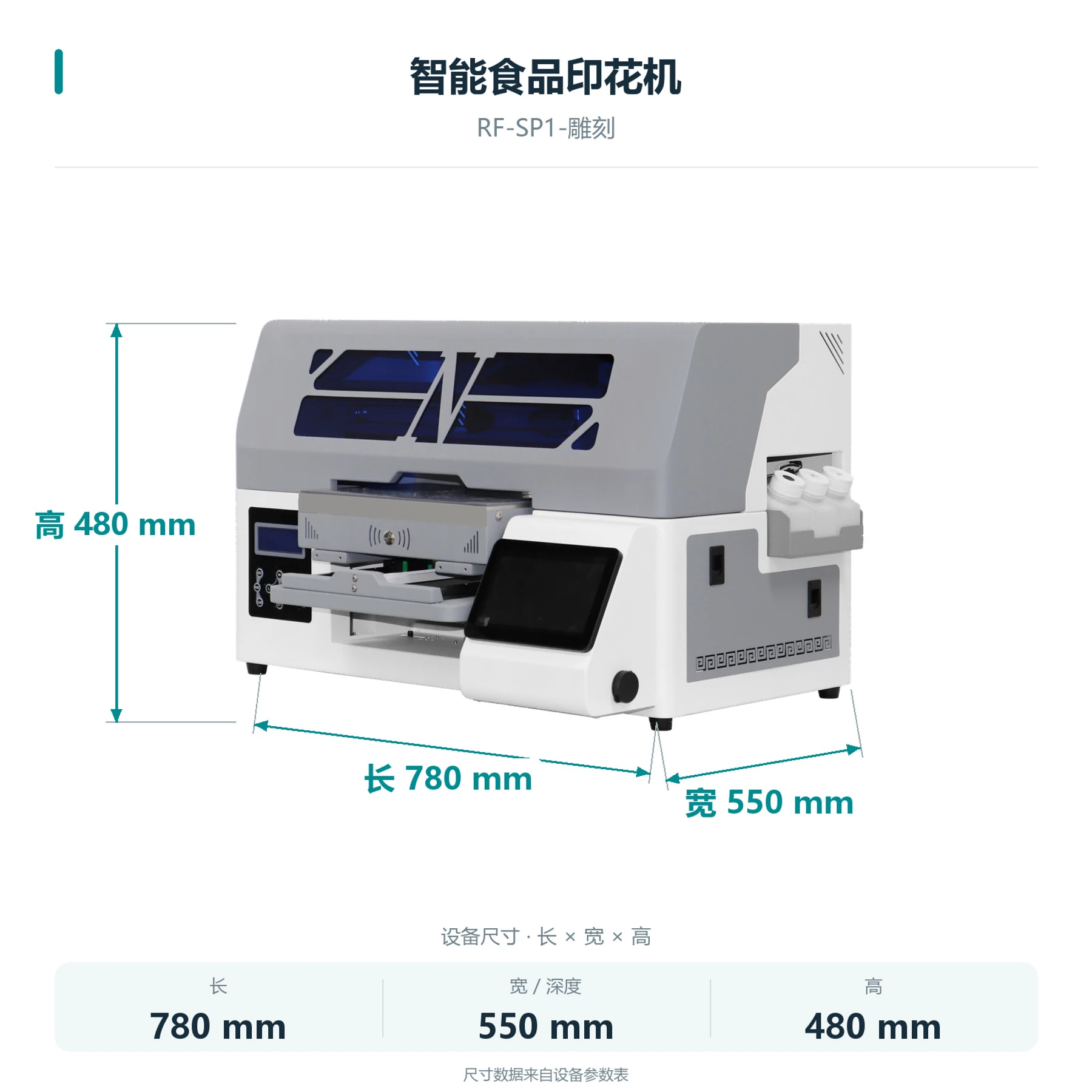 Machine dimensions