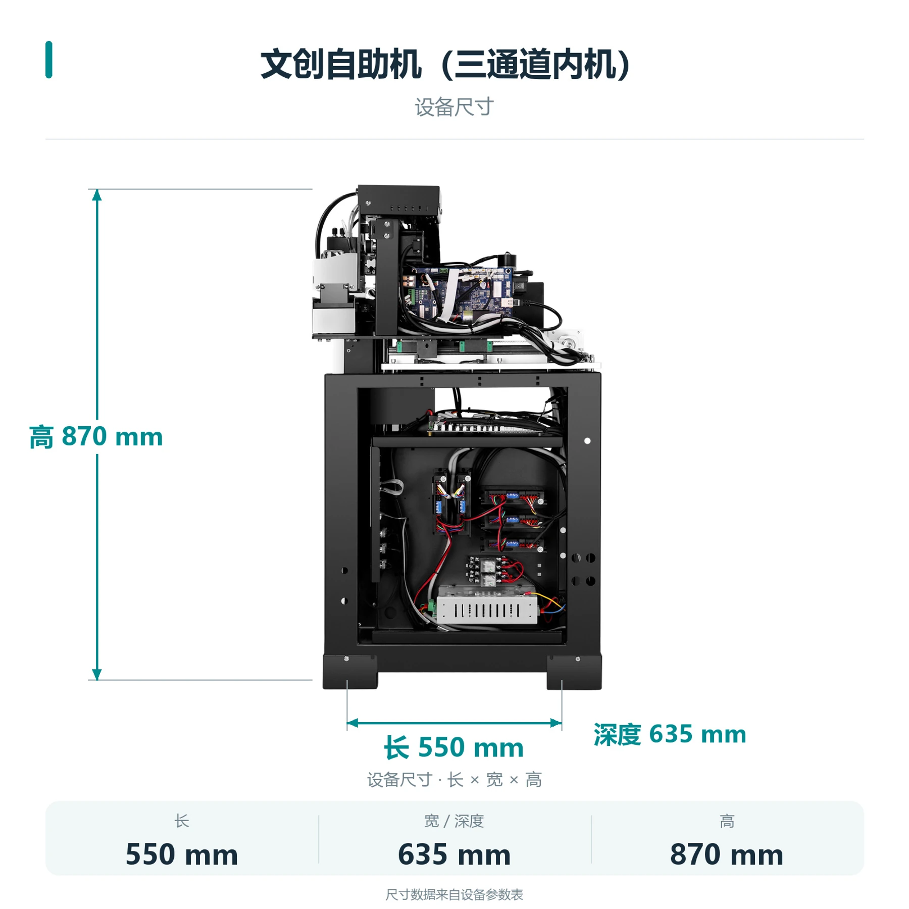 Machine dimensions