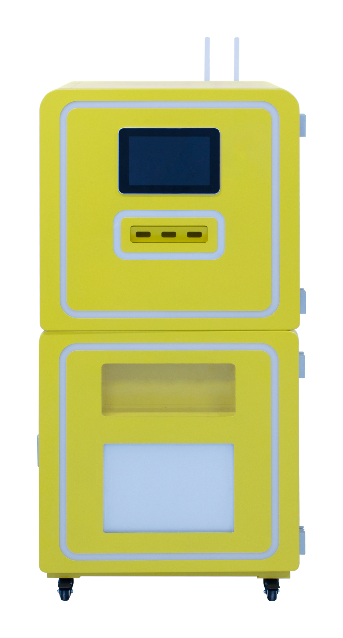 Yellow creative kiosk