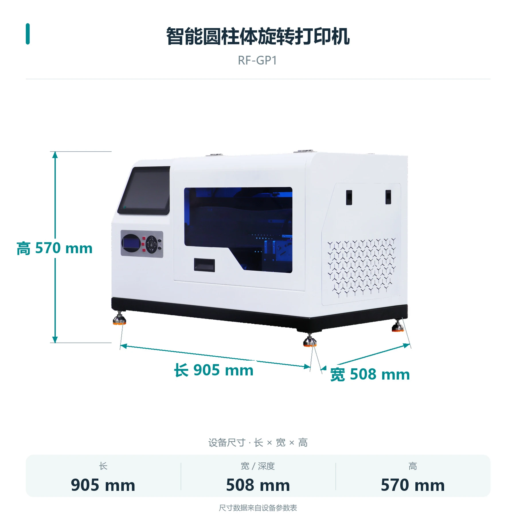 Machine dimensions