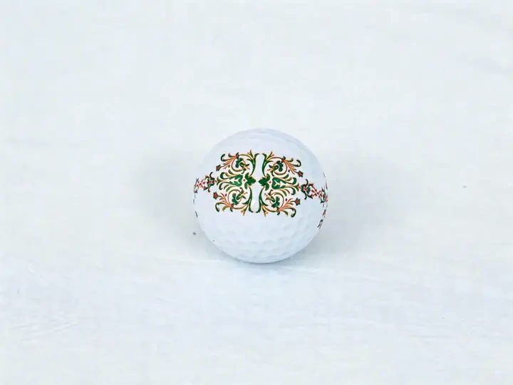 Golf ball with color artwork