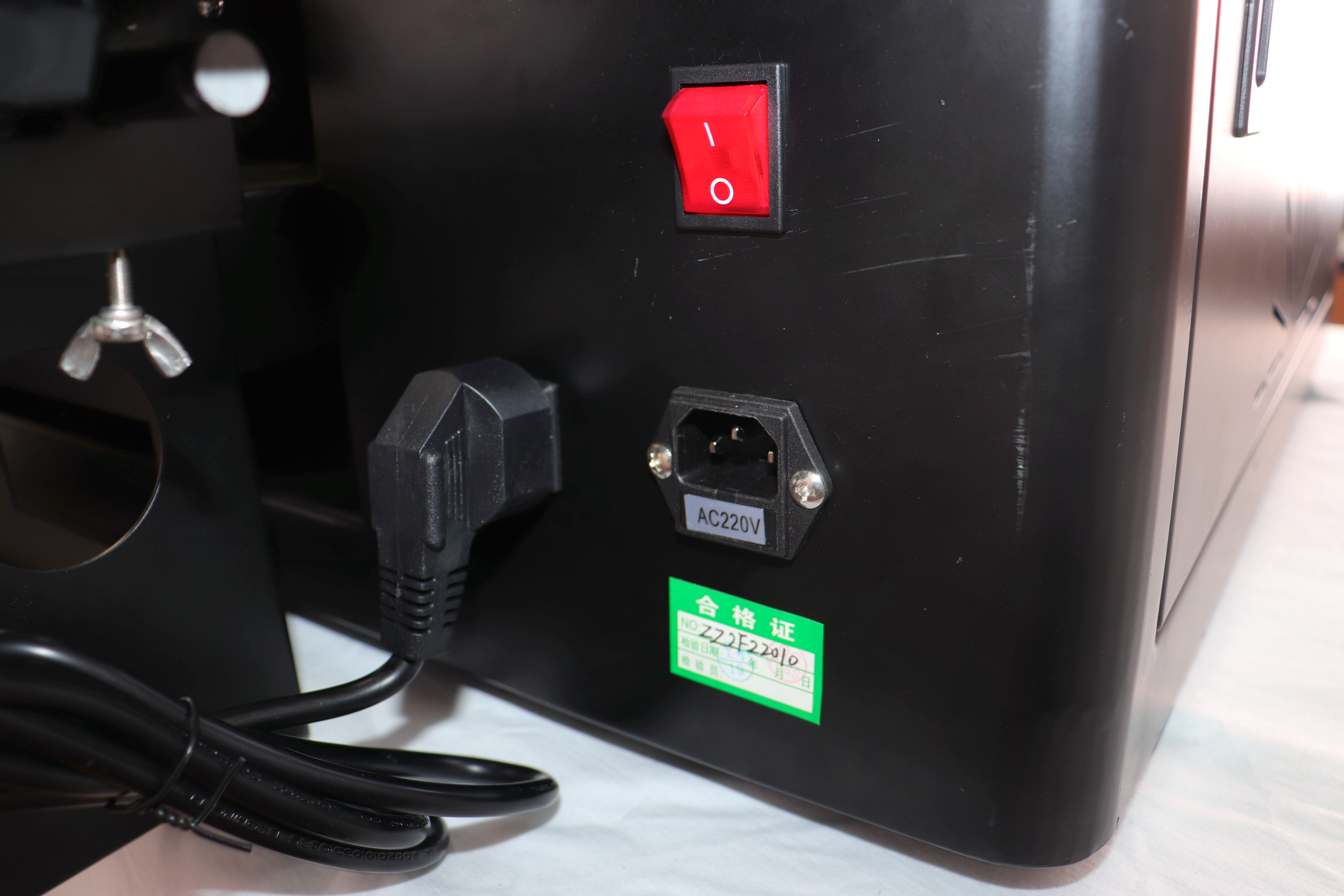 Power switch and inlet